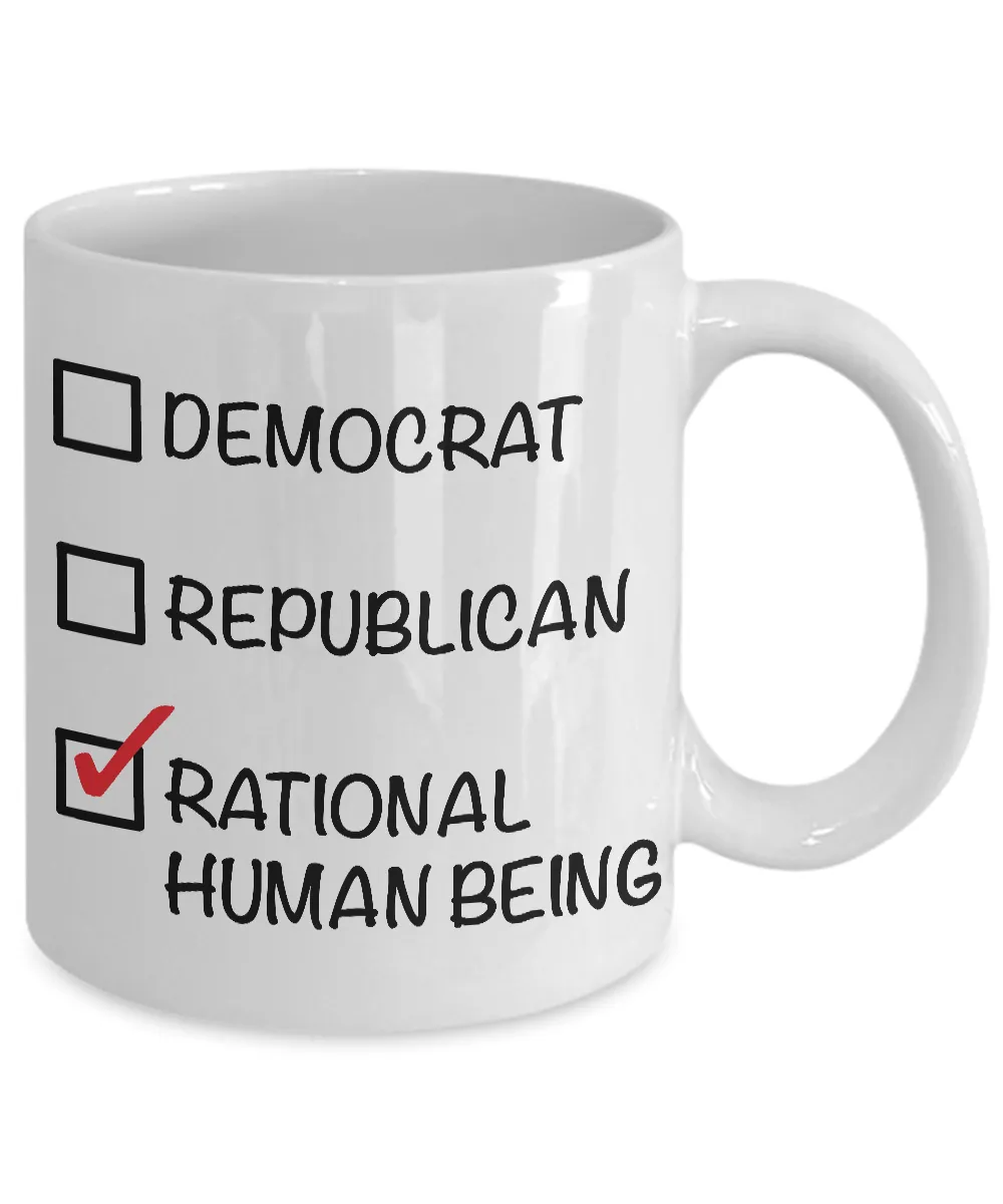 Political Gifts - Libertarian - Political Parties - Political Junkie - Rational Human Being Funny Coffee Mug