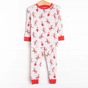 Prank Time Pal Bamboo Pajama Set, Red