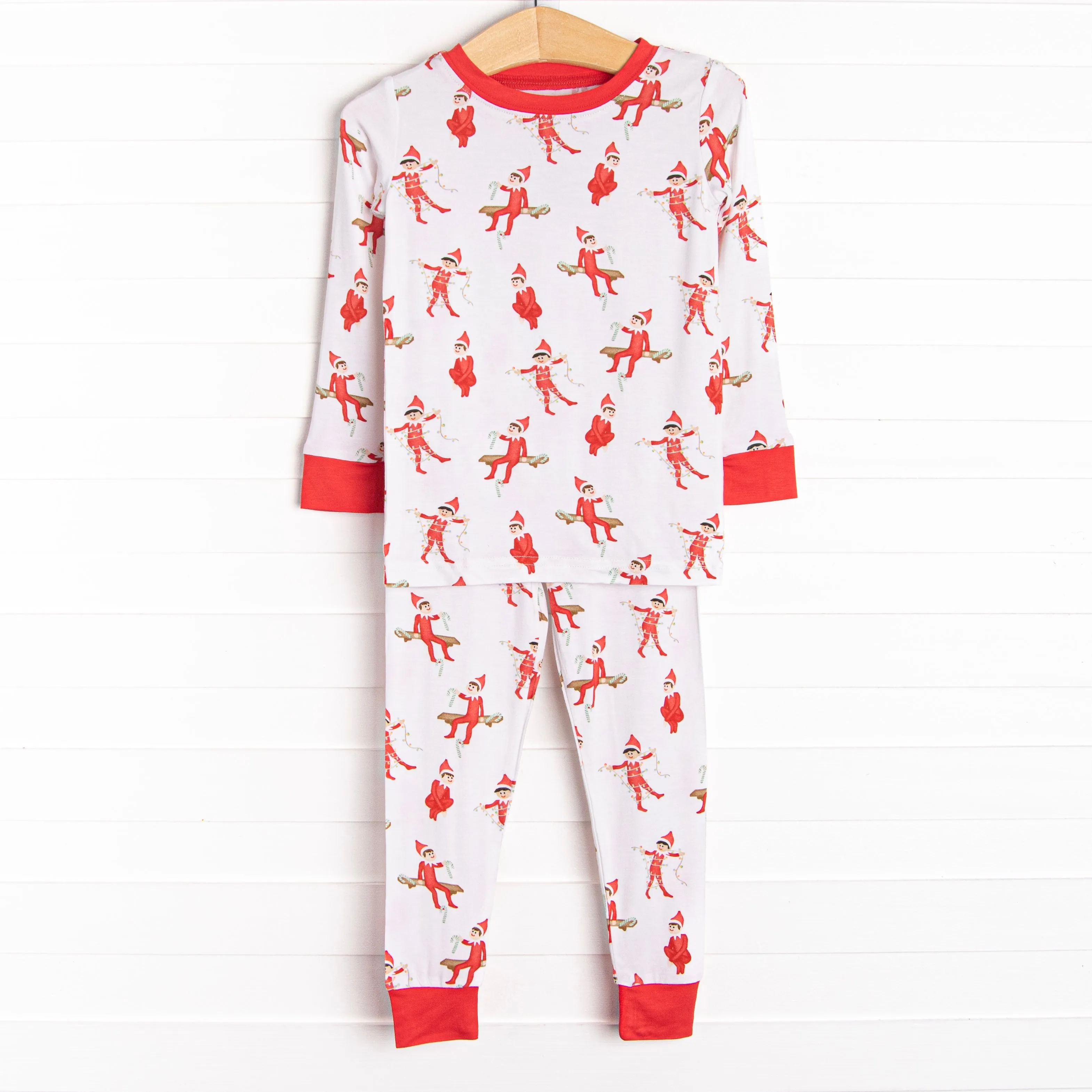 Prank Time Pal Bamboo Pajama Set, Red