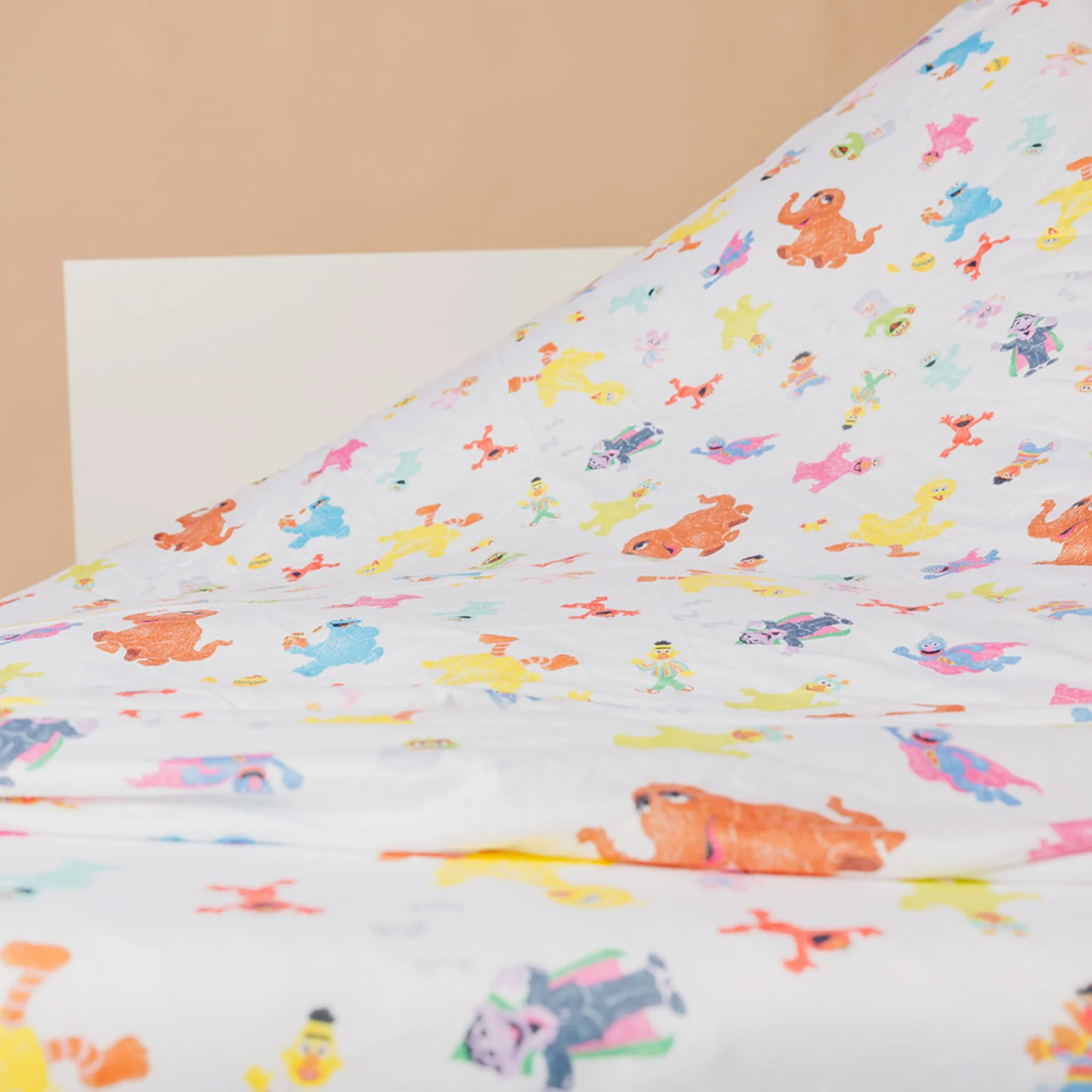Premium Twin Sheet Set - Sesame Friends
