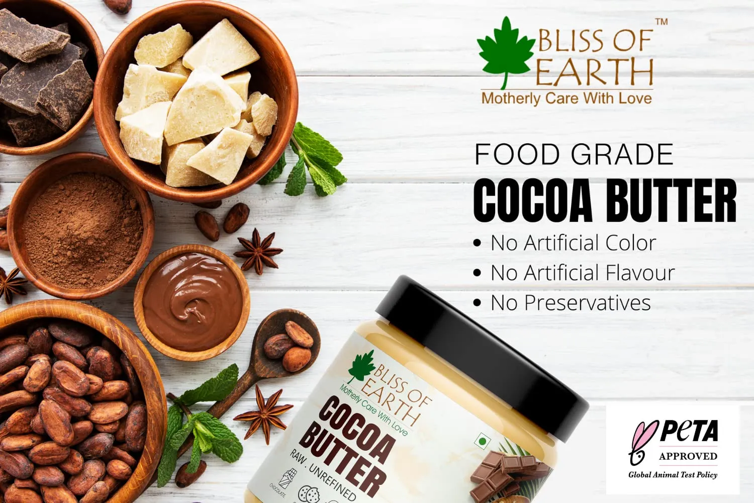 Pure Organic African Cocoa Butter 100GM