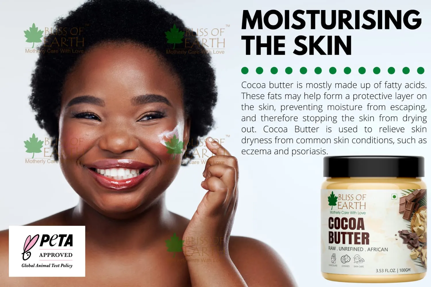 Pure Organic African Cocoa Butter 100GM
