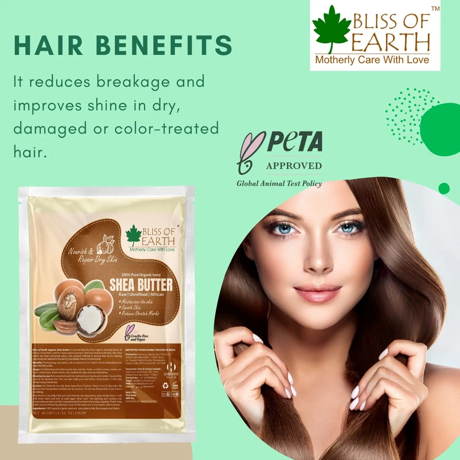 Pure Organic Shea Butter & Cocoa Butter  2X100GM