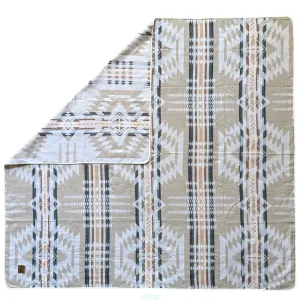 Puyo Aztec Reversible Blanket  //  Beige/Grey/Rust/Cream