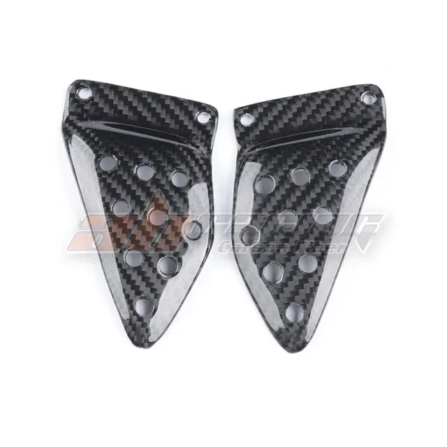 Rear Heel Plates in 100% Carbon Fiber For Buell XB9 XB12 S R Twill Plain Forged Carbon