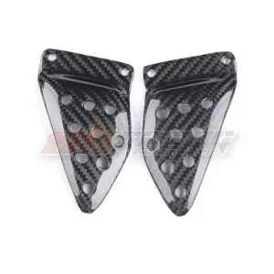 Rear Heel Plates in 100% Carbon Fiber For Buell XB9 XB12 S R Twill Plain Forged Carbon