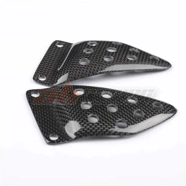Rear Heel Plates in 100% Carbon Fiber For Buell XB9 XB12 S R Twill Plain Forged Carbon