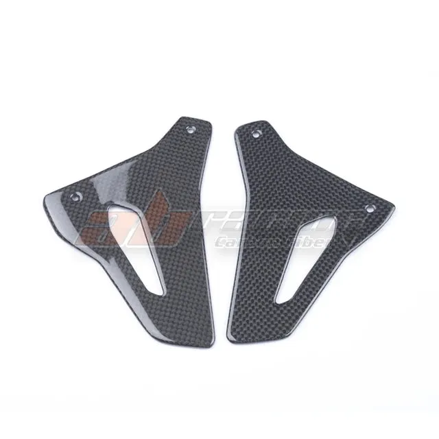 Rear Passenger Rearset Foot Mount Heel Guard Plate Cowl For Ducati Monster 1200S 2017 2019 Full Carbon Fiber 100%