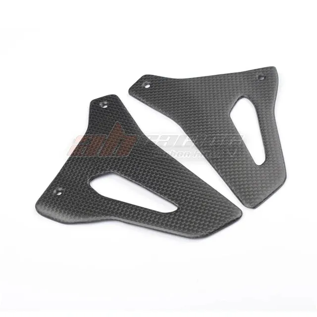Rear Passenger Rearset Foot Mount Heel Guard Plate Cowl For Ducati Monster 1200S 2017 2019 Full Carbon Fiber 100%