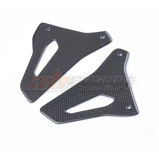 Rear Passenger Rearset Foot Mount Heel Guard Plate Cowl For Ducati Monster 1200S 2017 2019 Full Carbon Fiber 100%