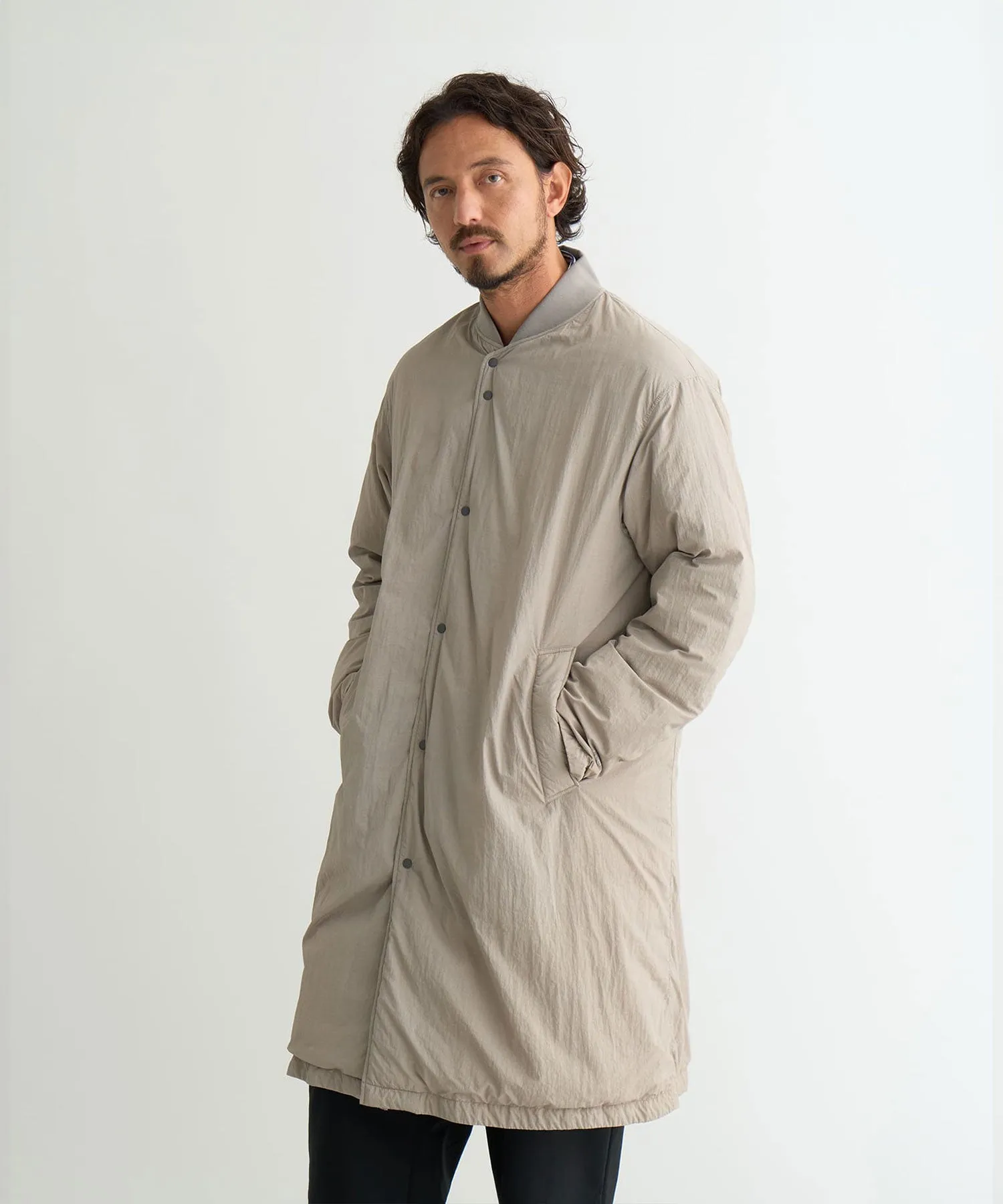RIB COLLAR SOFT DOWN COAT(UNISEX)