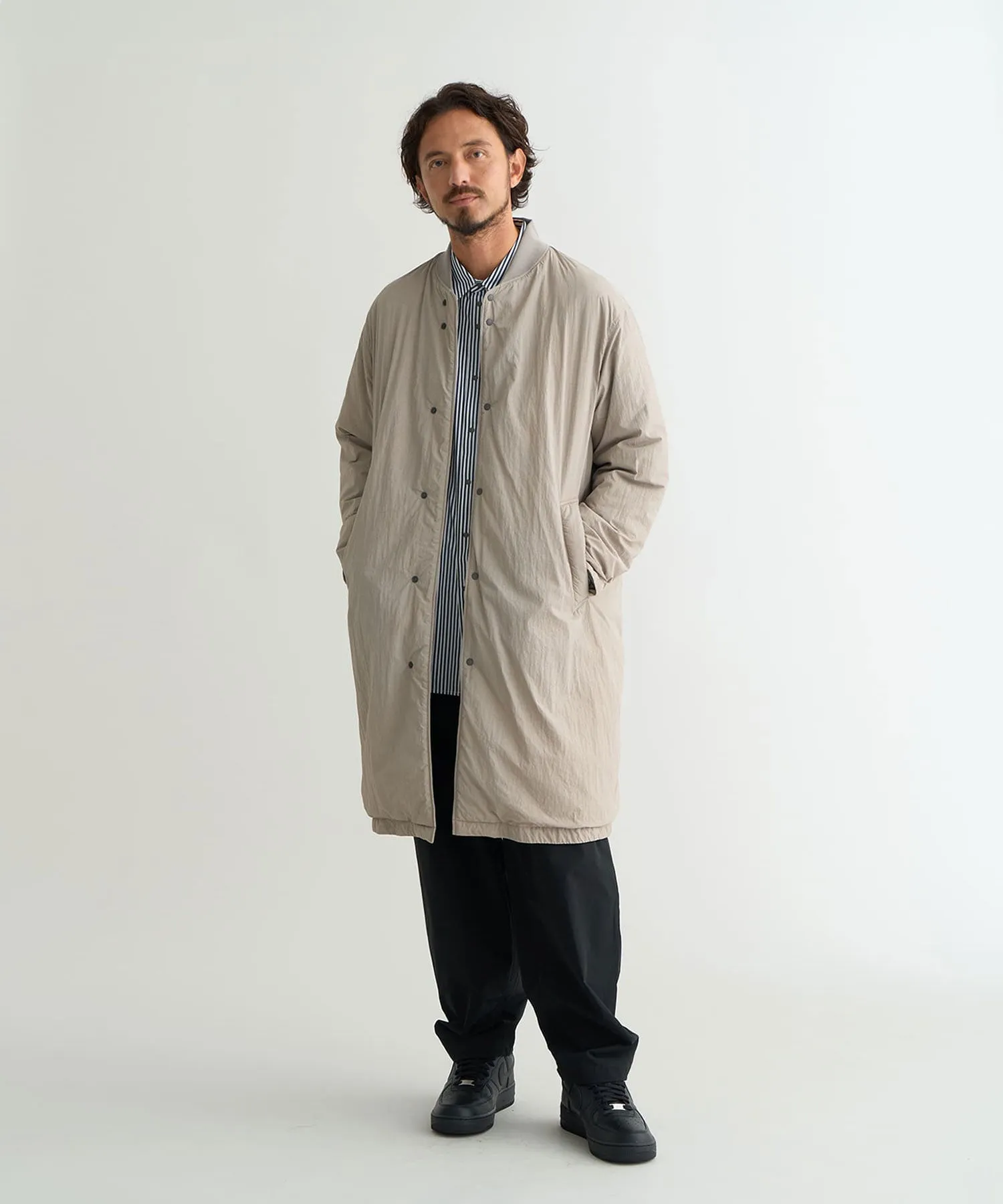 RIB COLLAR SOFT DOWN COAT(UNISEX)