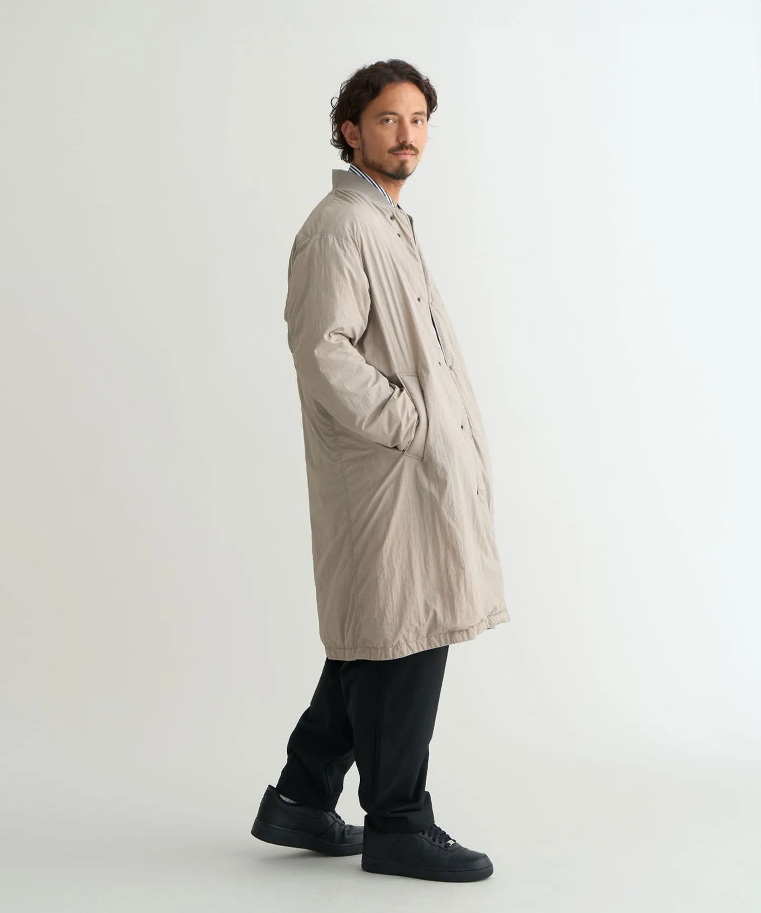 RIB COLLAR SOFT DOWN COAT(UNISEX)