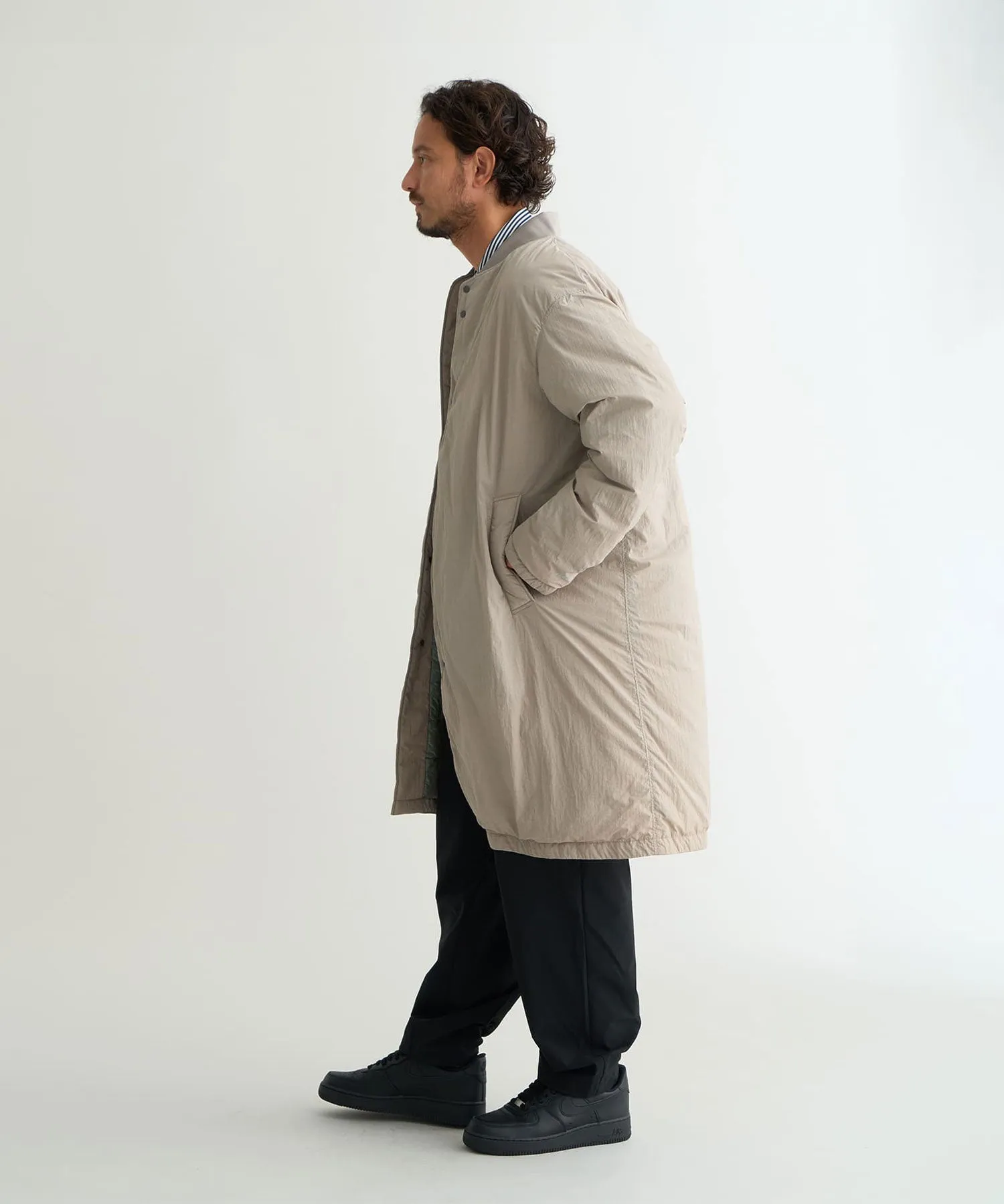 RIB COLLAR SOFT DOWN COAT(UNISEX)