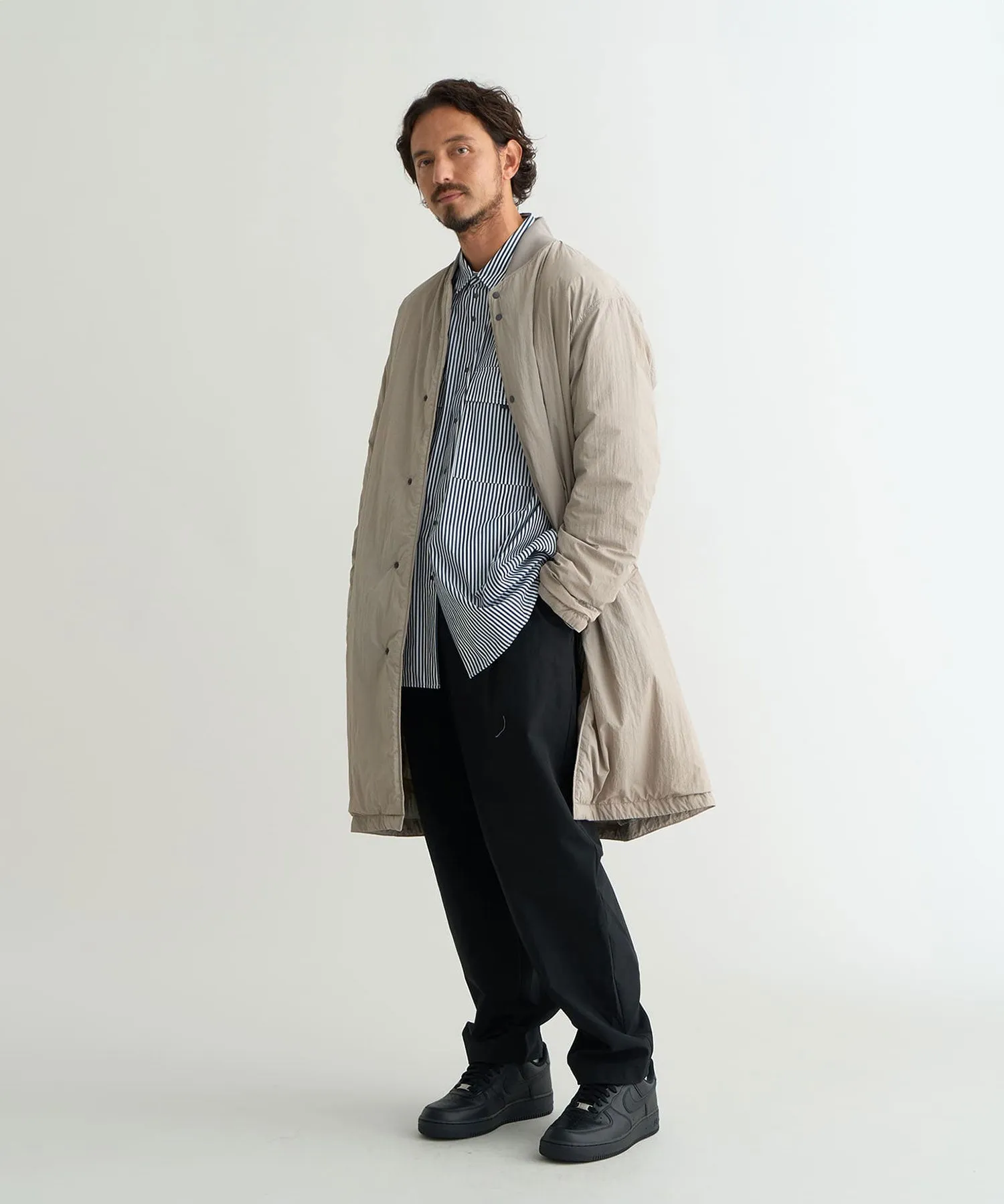 RIB COLLAR SOFT DOWN COAT(UNISEX)