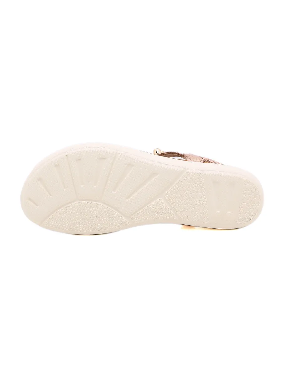 Rosegold V-Strap Pearl Sandal
