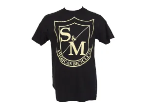 S&M BIG SHIELD TEE CREAM ON BLACK