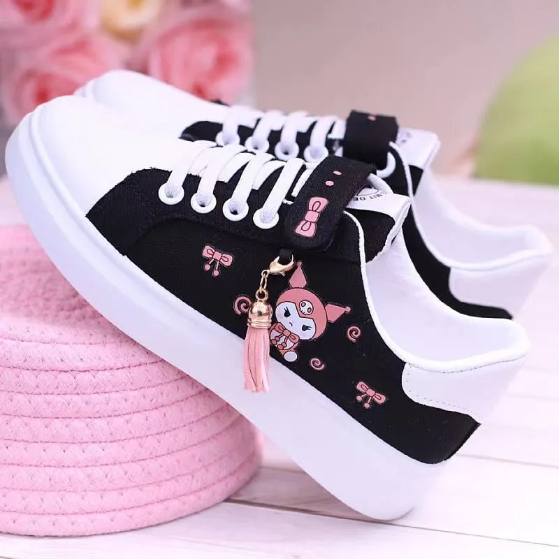 Sanne - Canvas Sneakers met Kawaii-stijl