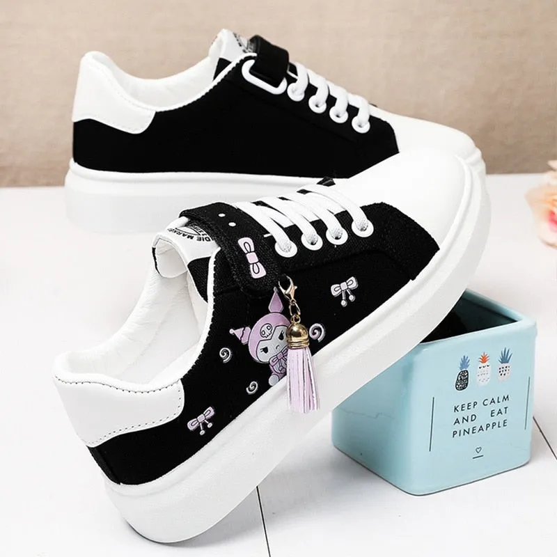Sanne - Canvas Sneakers met Kawaii-stijl