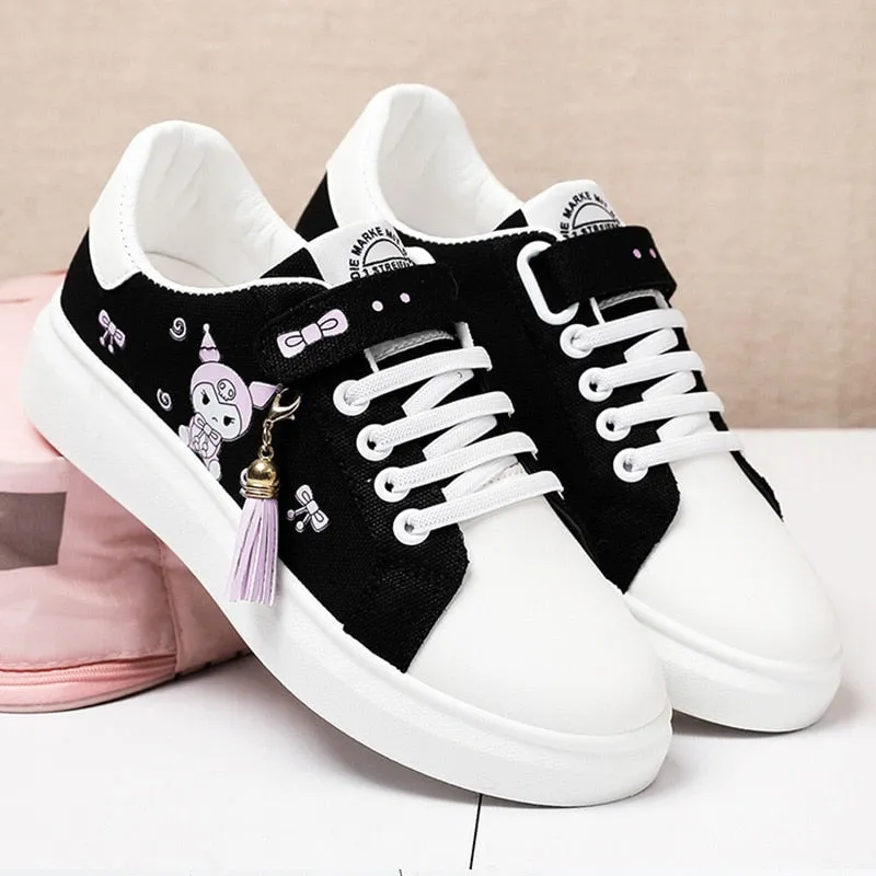 Sanne - Canvas Sneakers met Kawaii-stijl