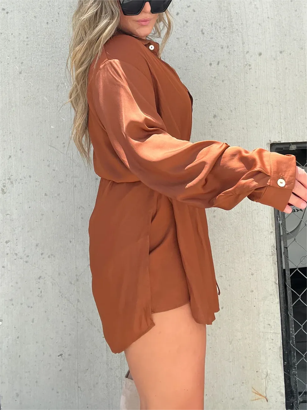 Satin Covered Nights Romper Dress Set (Buy 2 Free Shipping)