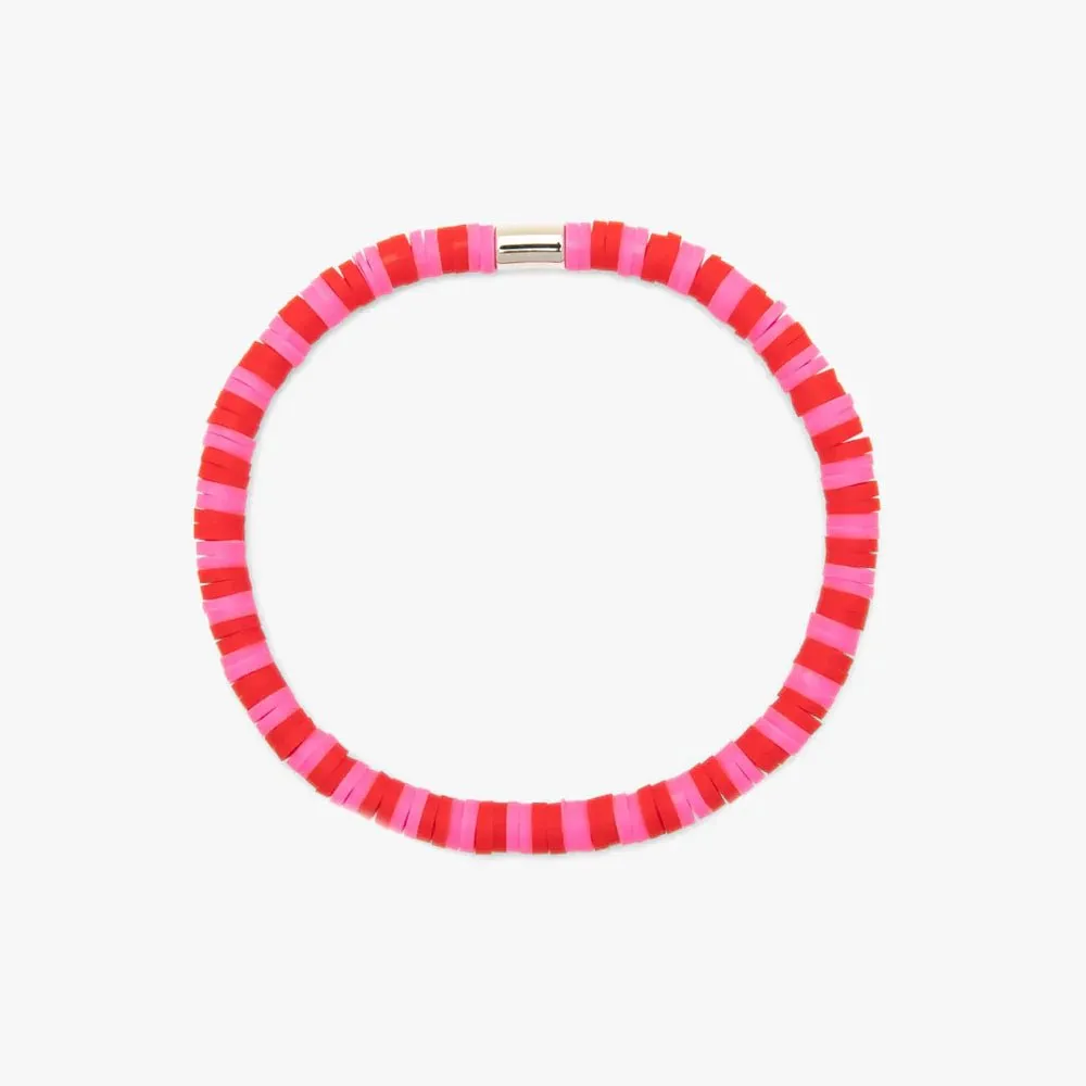 Seascape Stretch Bracelet in Cherry Pie