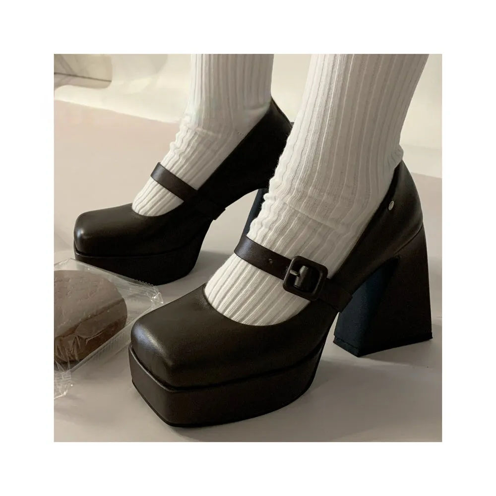 Selene-900 Square Toe High Heels