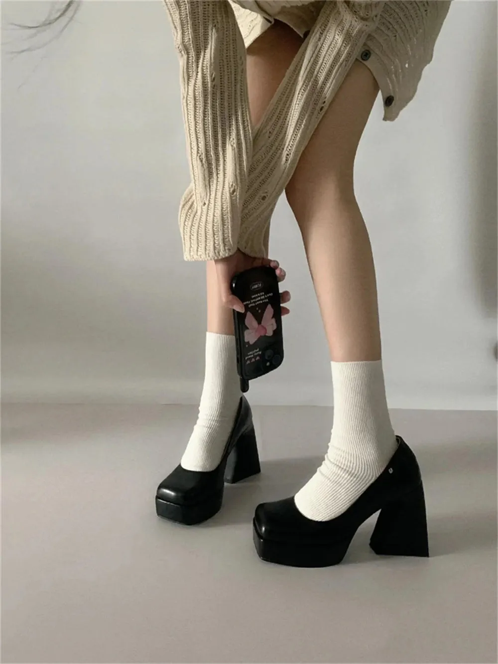 Selene-900 Square Toe High Heels