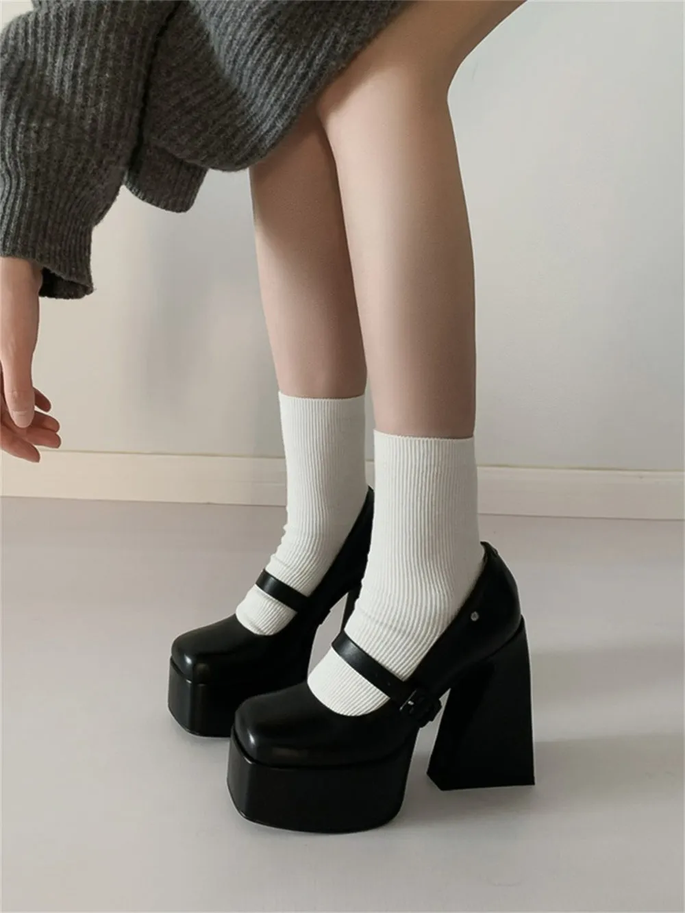 Selene-900 Square Toe High Heels