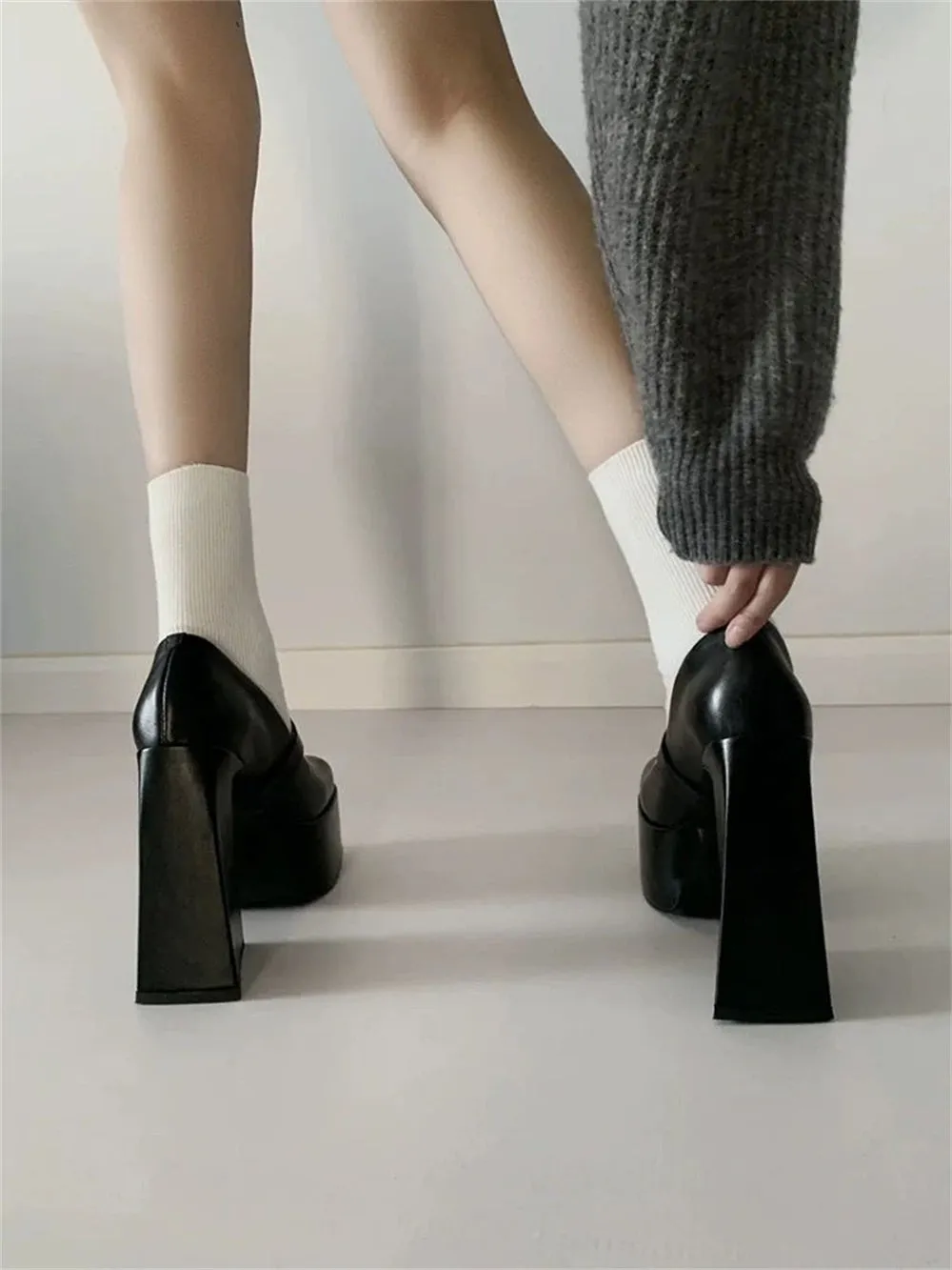 Selene-900 Square Toe High Heels