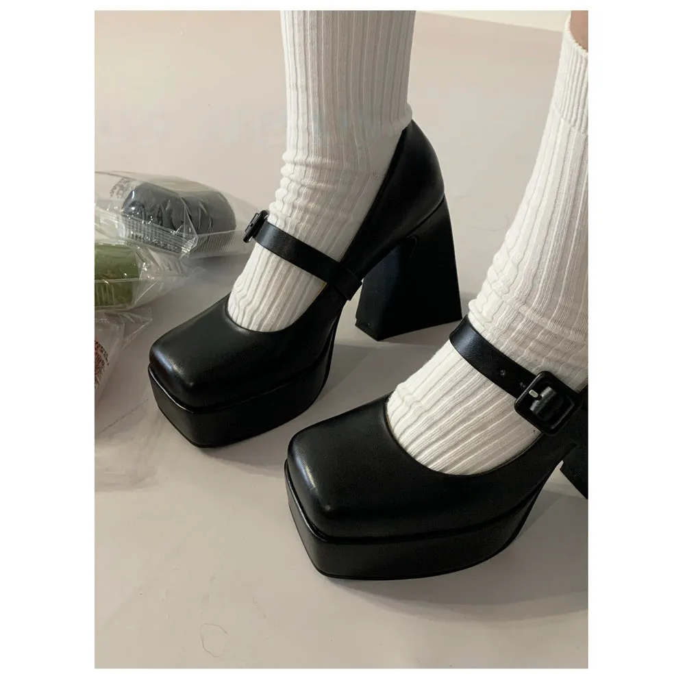 Selene-900 Square Toe High Heels