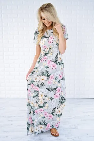 Soft & Tender Sage Floral Maxi Dress