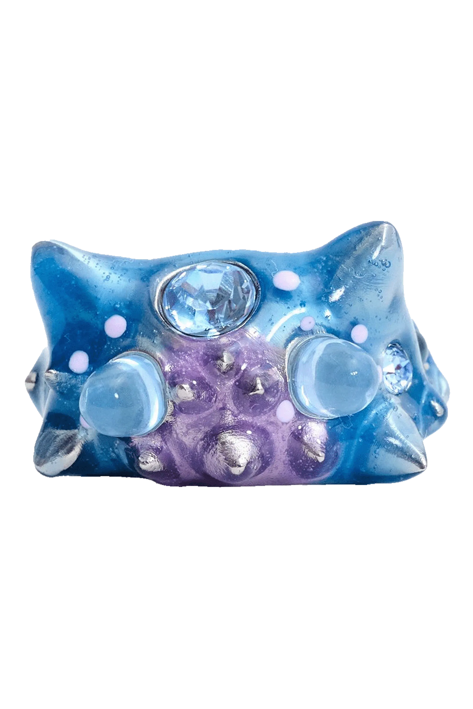 SOFT BLUE ALIEN RING