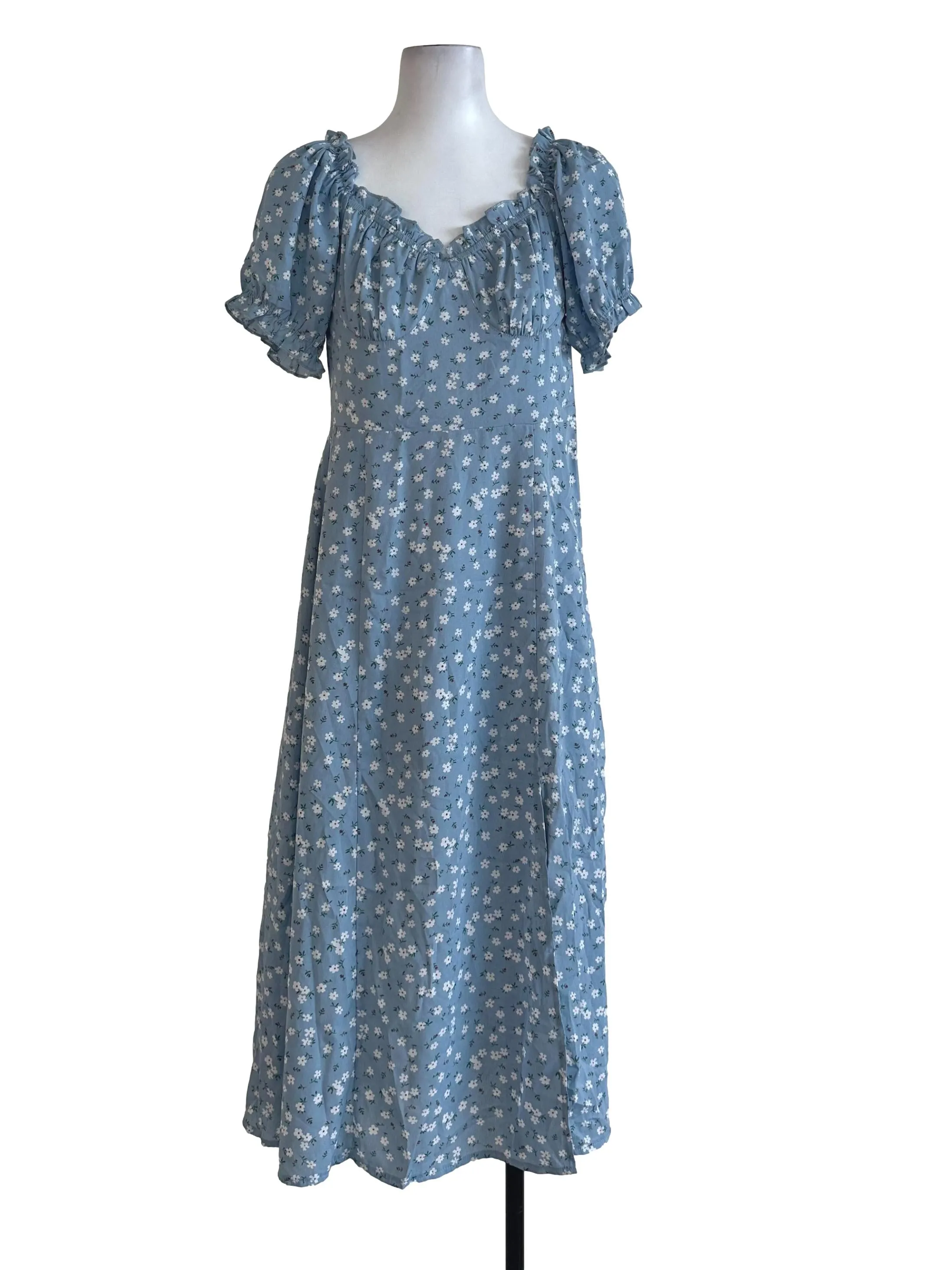 Soft Blue Floral Dress