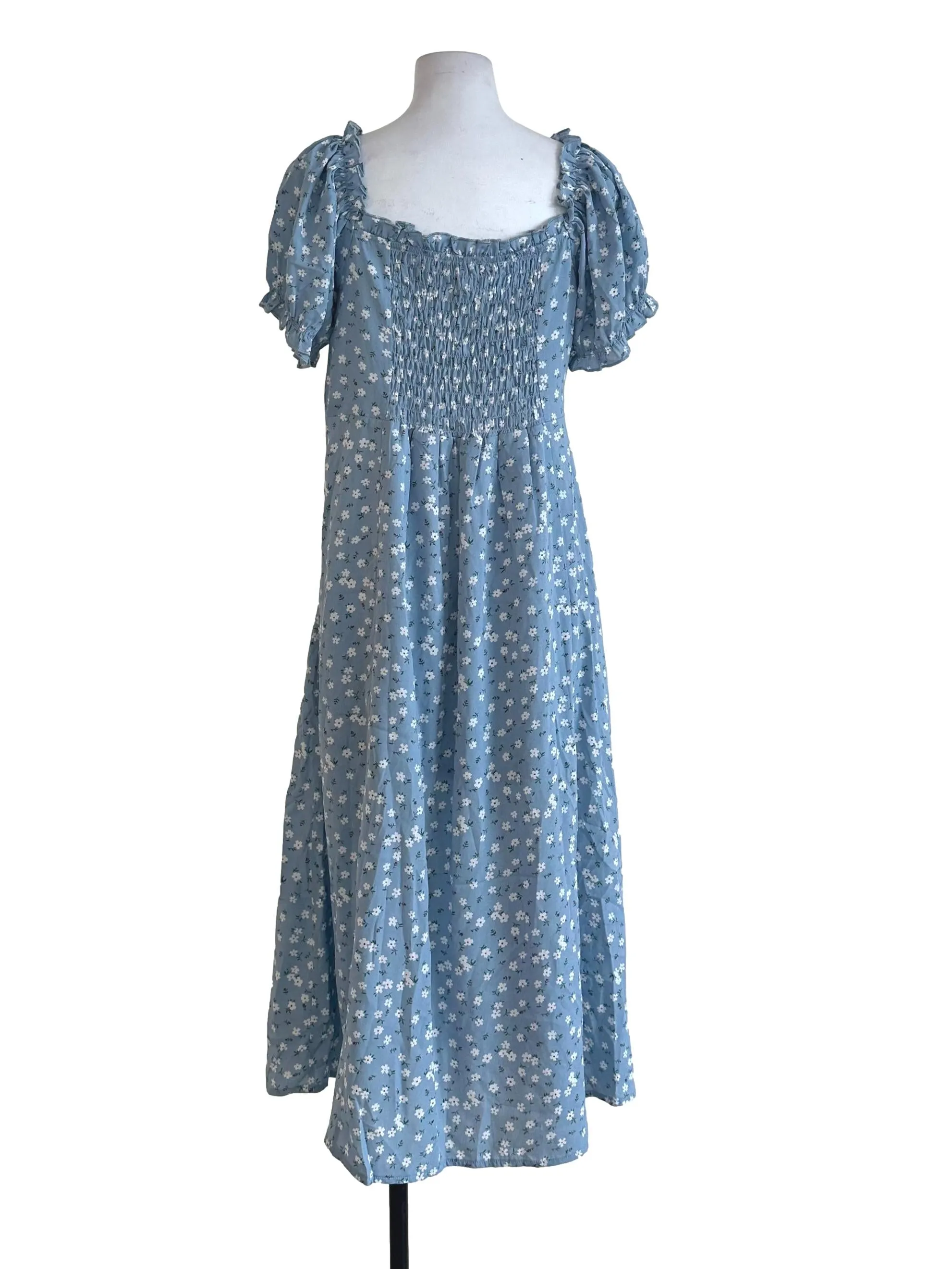 Soft Blue Floral Dress