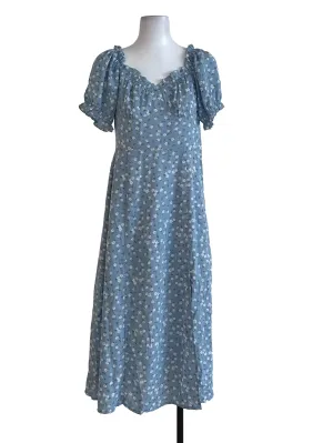 Soft Blue Floral Dress