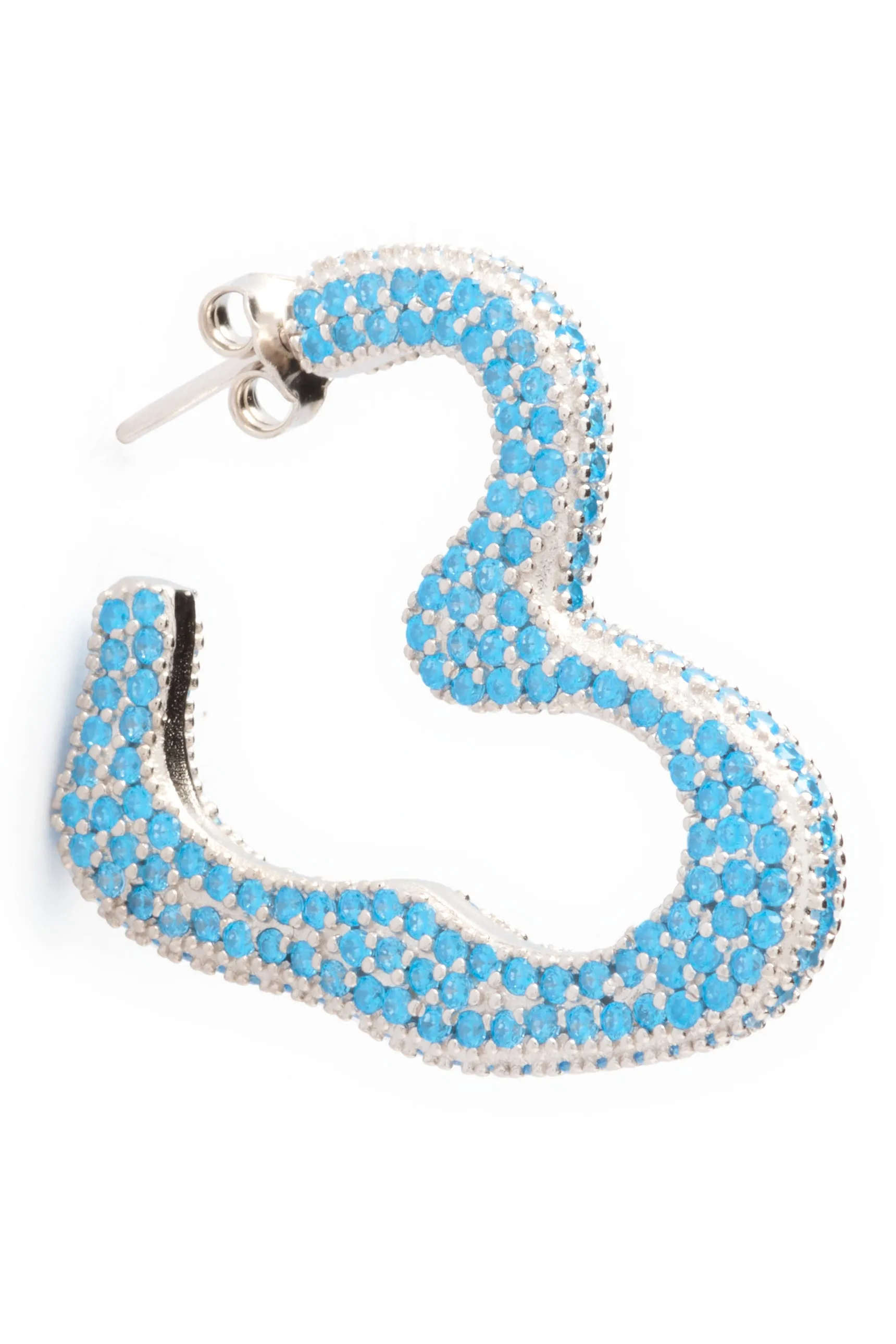 SOFT BLUE SUPER HEART HOOP