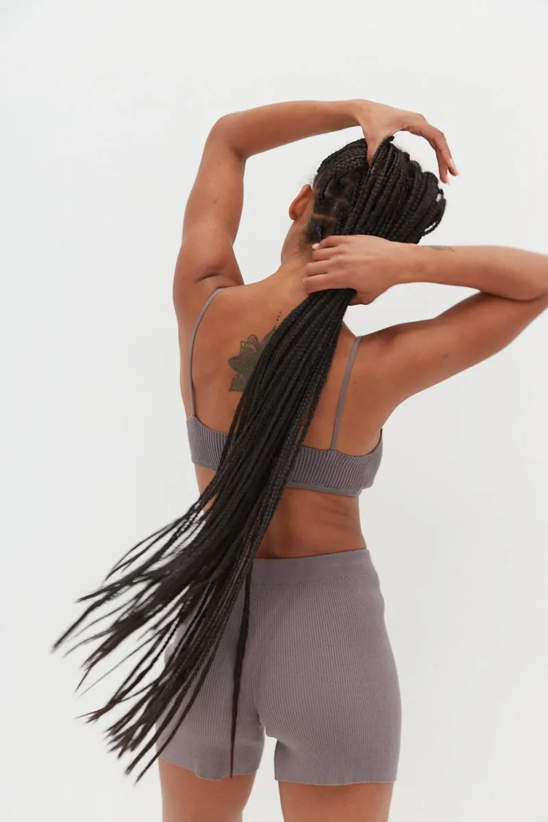 Soft Knit Bra - Dark Grey