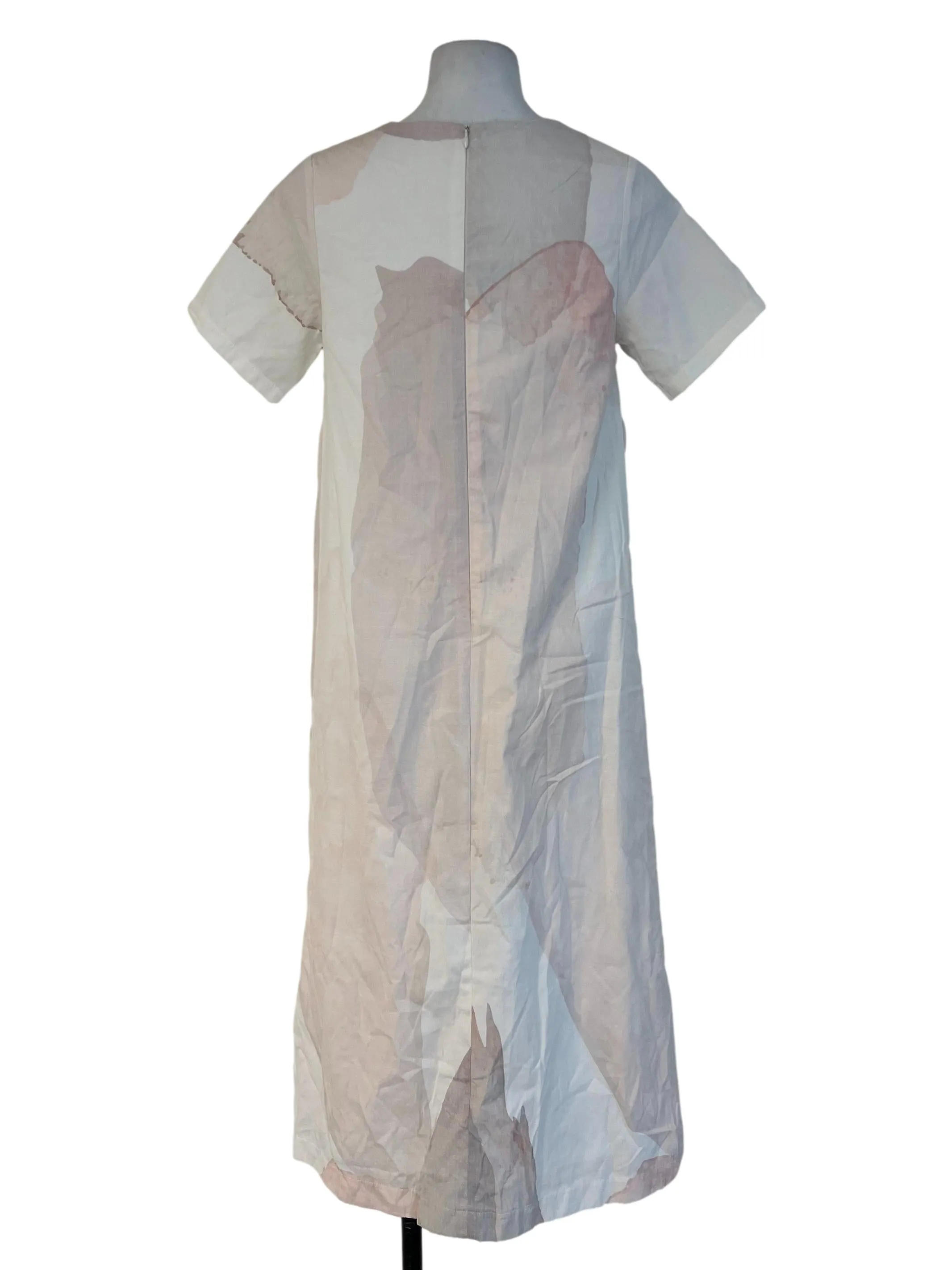 Soft Pink White Abstract Dress