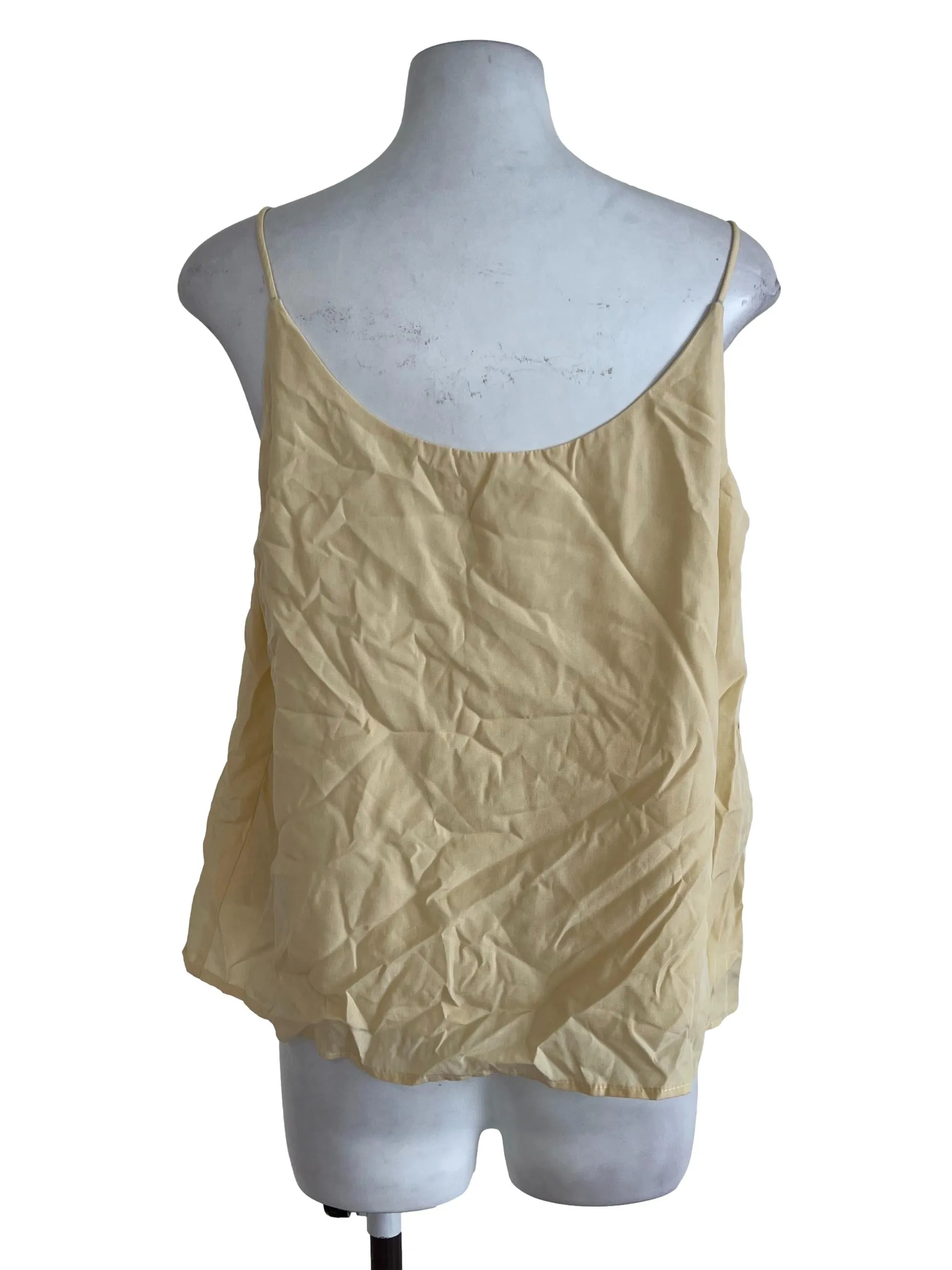 Soft Yellow Crop Top