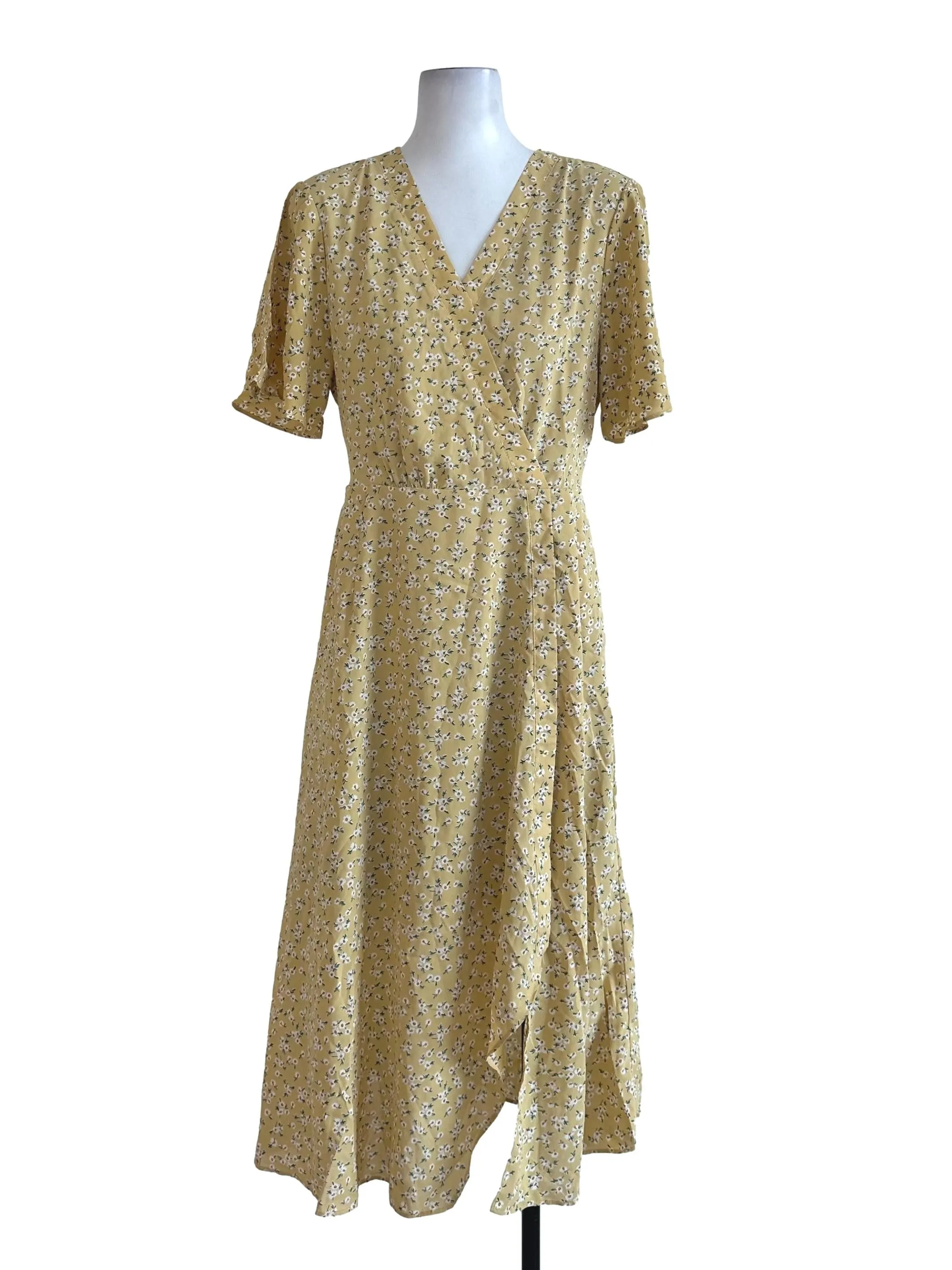 Soft Yellow Floral Dress