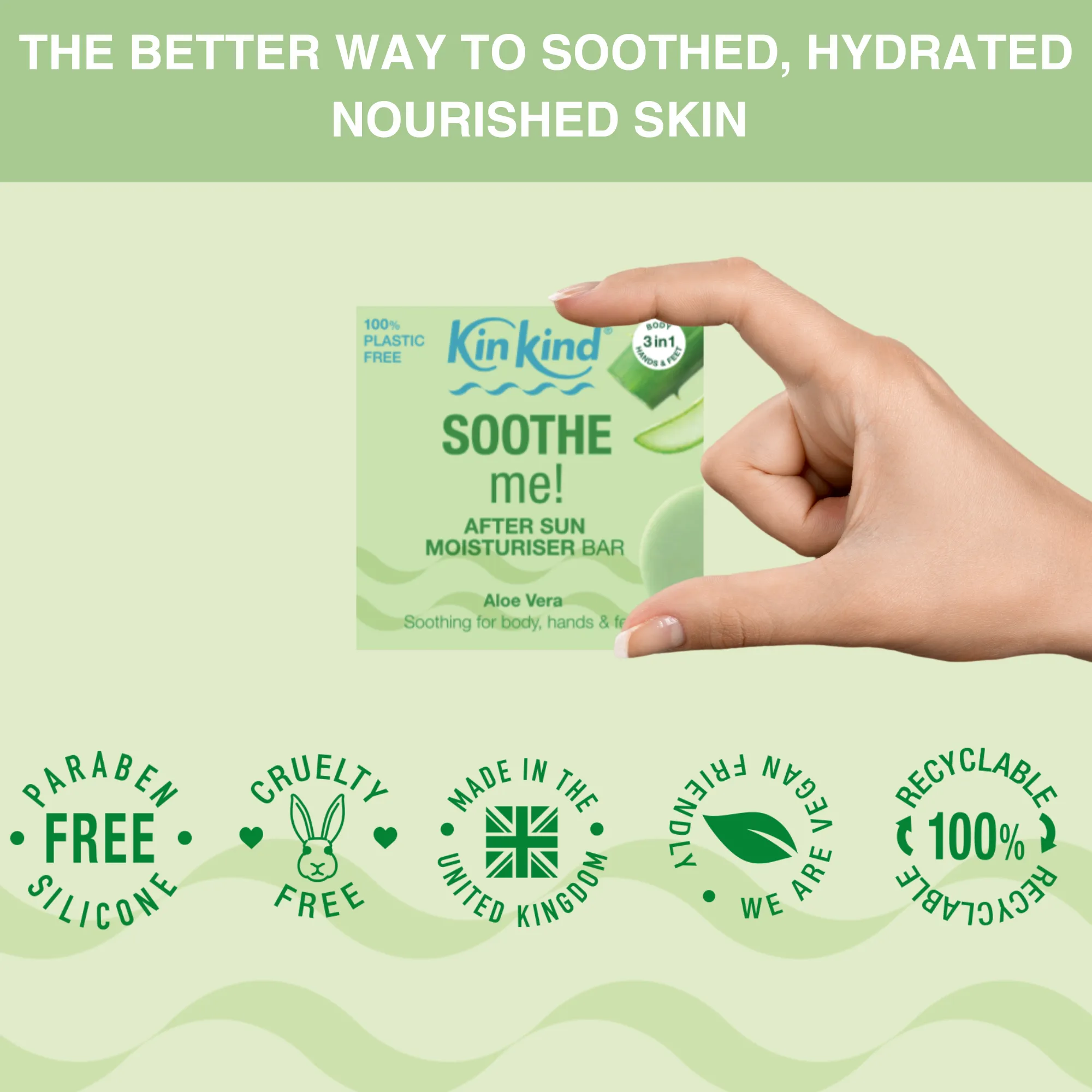 SOOTHE me! AfterSun Lotion Bar. Saves 1 plastic bottle!