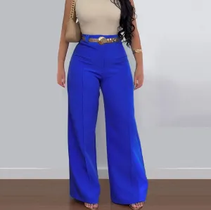 Sophia High-Waisted Tailored Wide-Leg Dress Pants