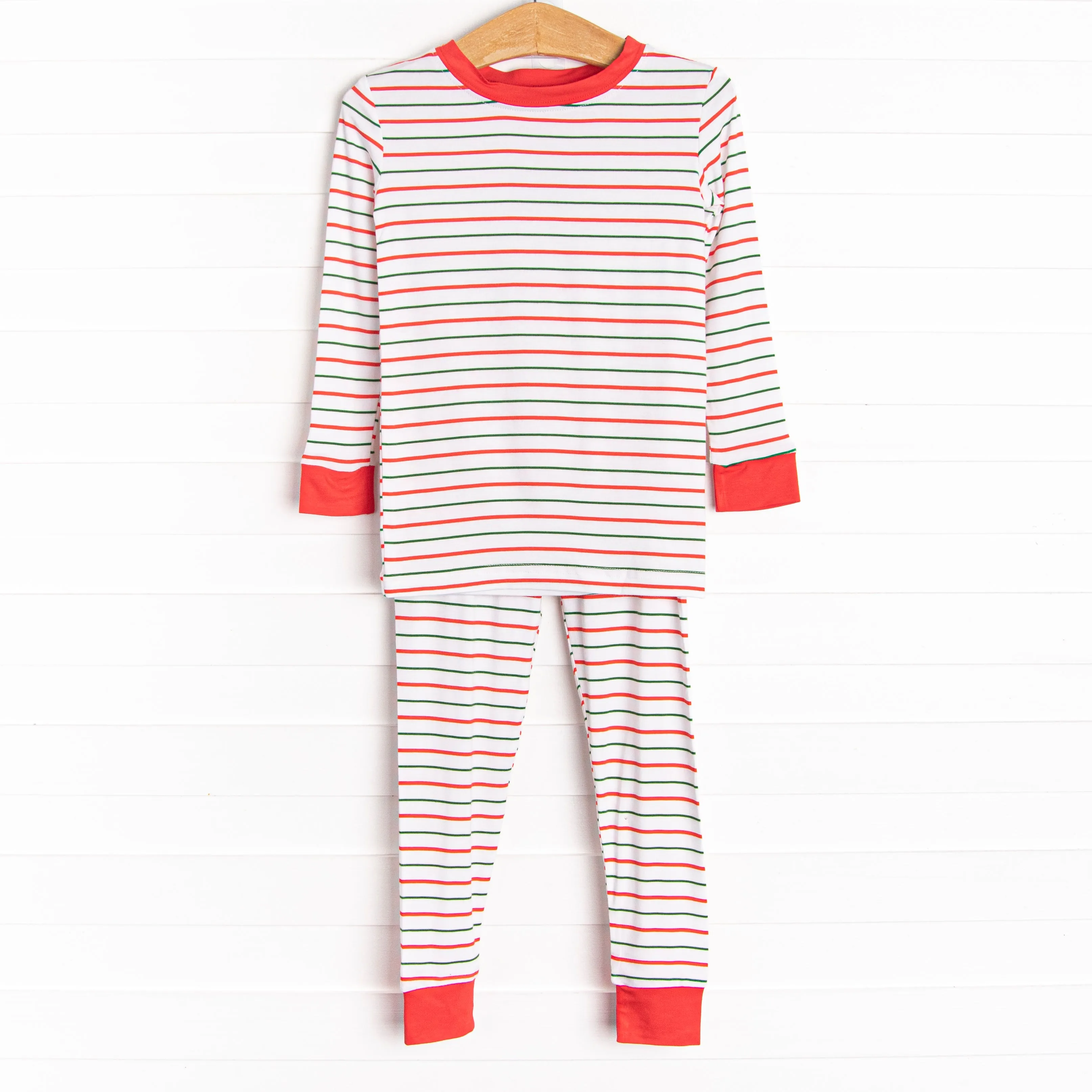 Spearmint Slumber Bamboo Pajama Set, Red