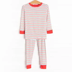 Spearmint Slumber Bamboo Pajama Set, Red