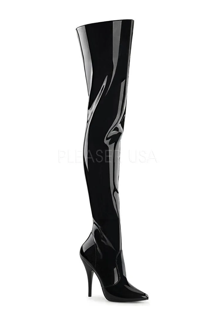 SS-SEDUCE-3010 Thigh Boot | Black Patent