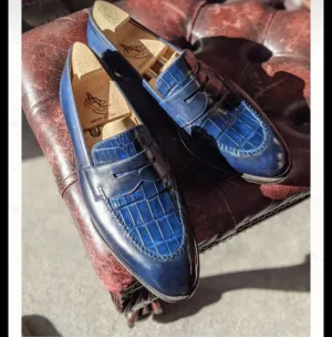 Stan invoice. Blue Crocodile Loafers. UK7.5