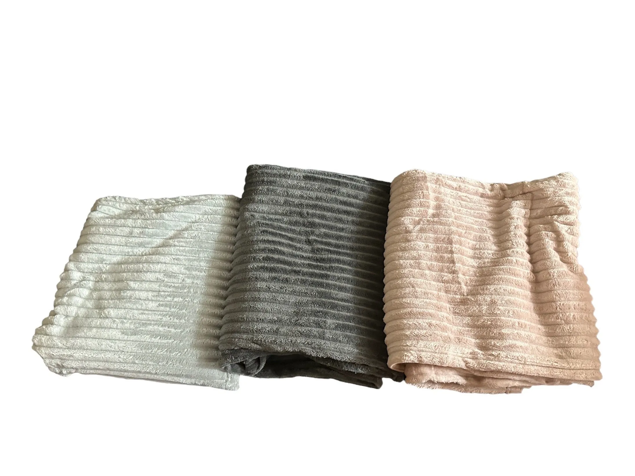 Super Soft Stripe Throw Plush Blanket