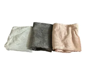 Super Soft Stripe Throw Plush Blanket