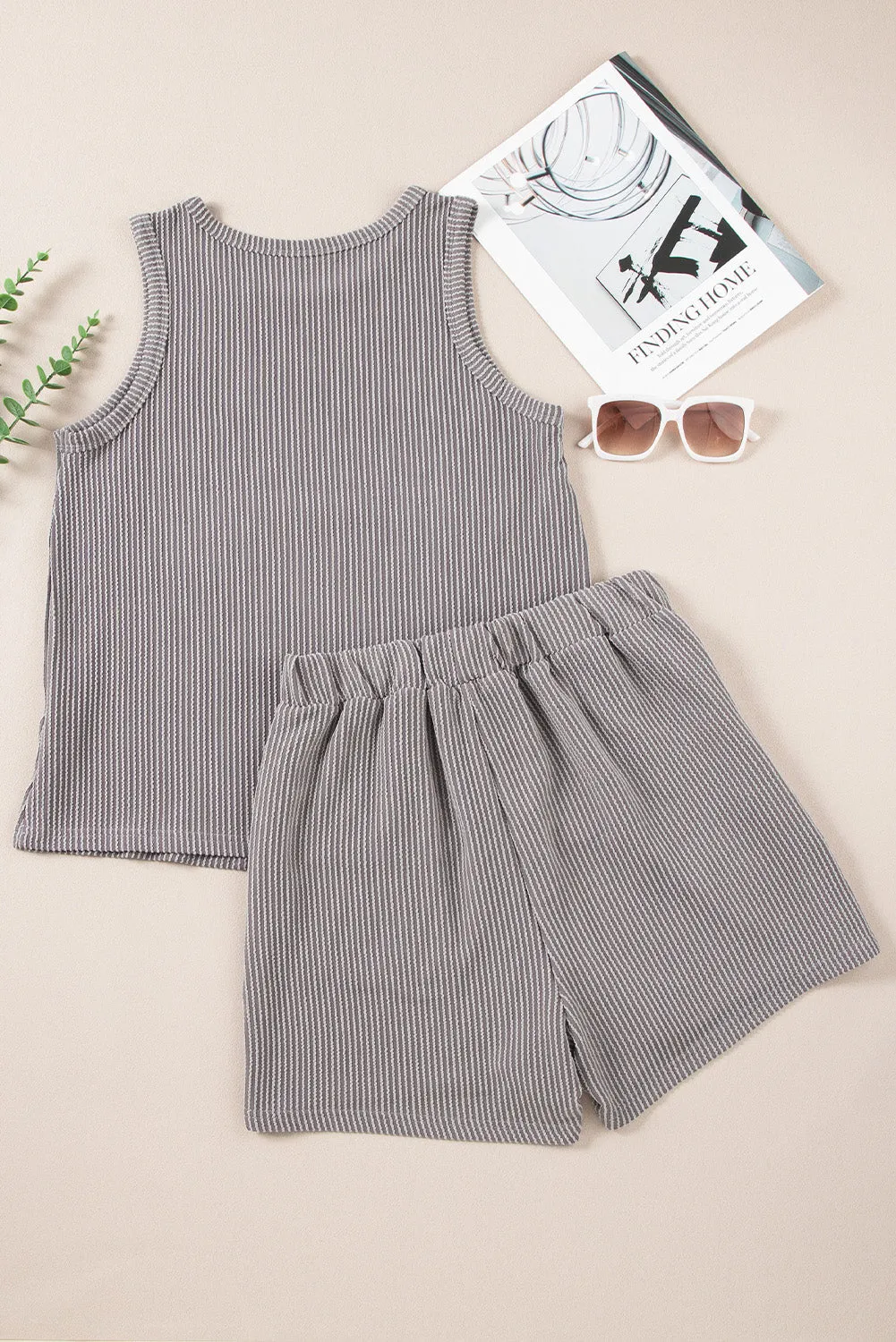 Tank Top and Pocketed Shorts Set
